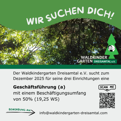 Stellenanzeige Waldkindergarten Dreisamtal Geschäftsführer